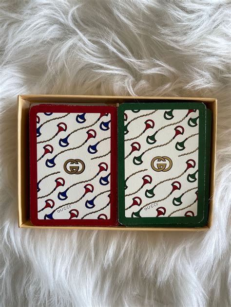 gucci playing card set with double g|gucci card game.